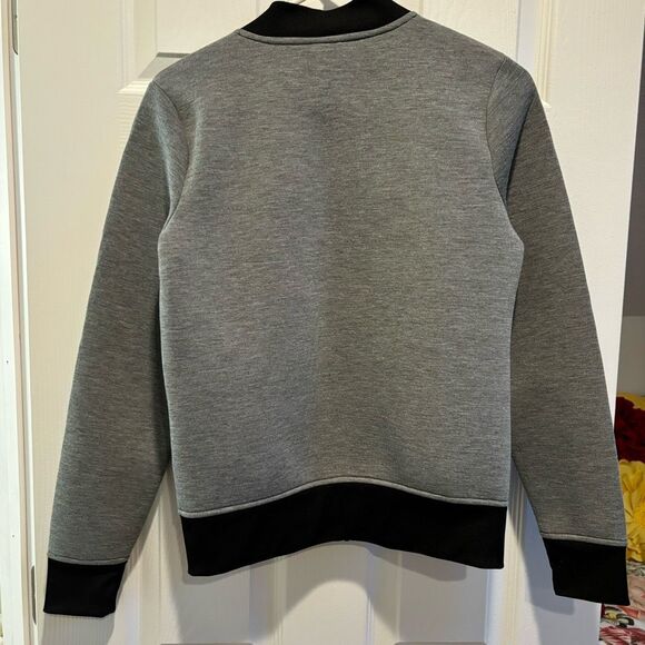 RBX Reebok Women’s Tempo Scuba Bomber Jacket Gray with Black Size Small - Picture 4 of 15